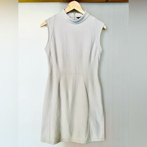 Obakki midi dress, size 4, cap sleeves, soft grey, stretch. Excellent condition